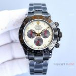 Swiss Grade Rolex Daytona Extra-thin Watch 904l Blacksteel Cream Dial 40mm